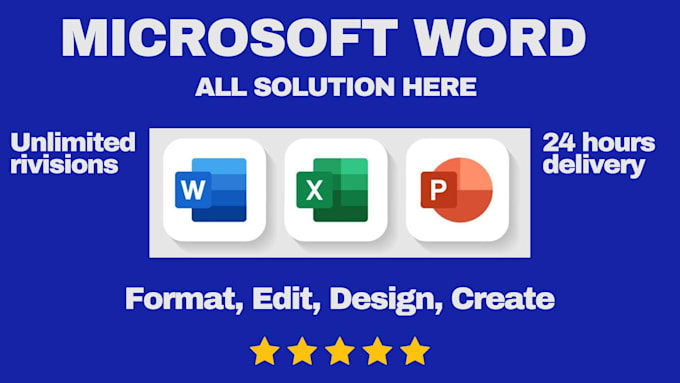 format, edit and design microsoft word document