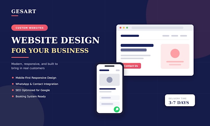 design a modern responsive website for your small business