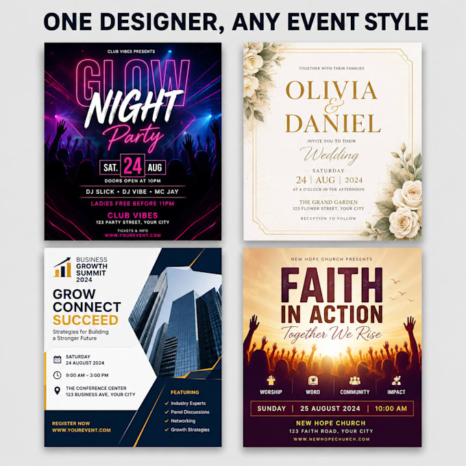 design a stunning editable canva flyer for your event