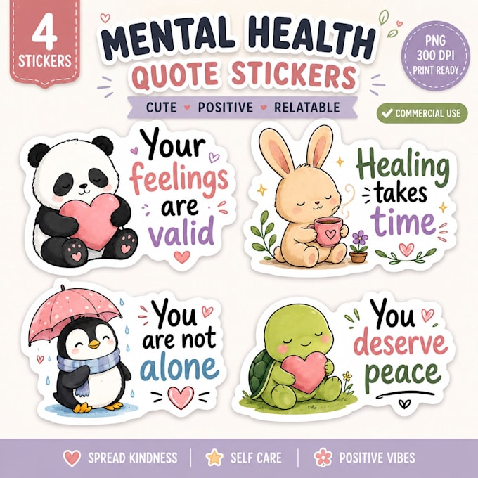 create mental health quote sticker