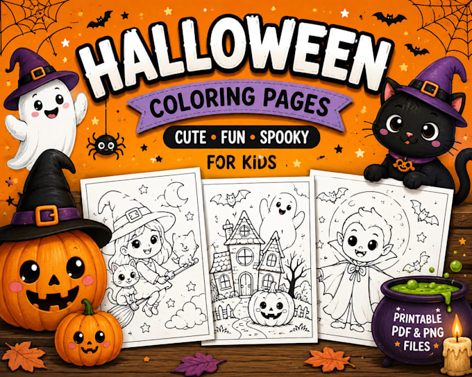 create custom printable halloween coloring pages for kids