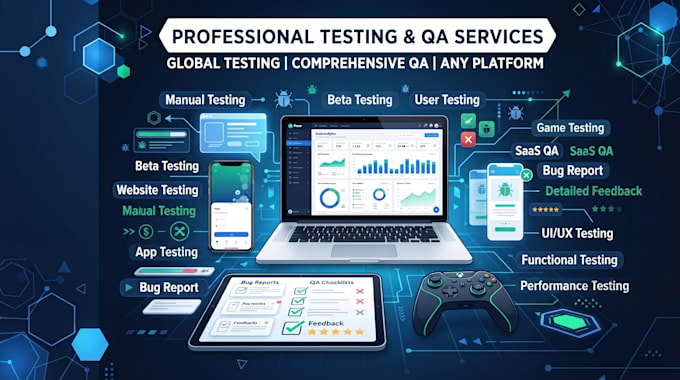 user test beta test manual test saas website app game and provide feedback