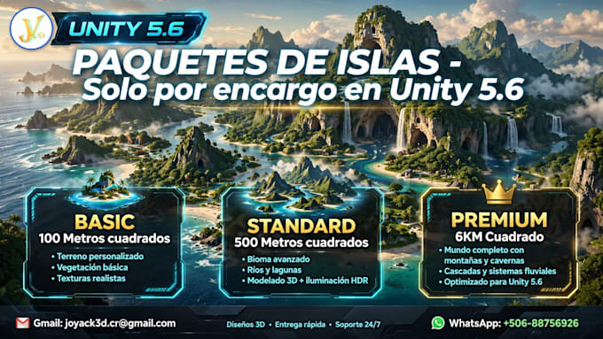 design a realistic 3d island environment in unity