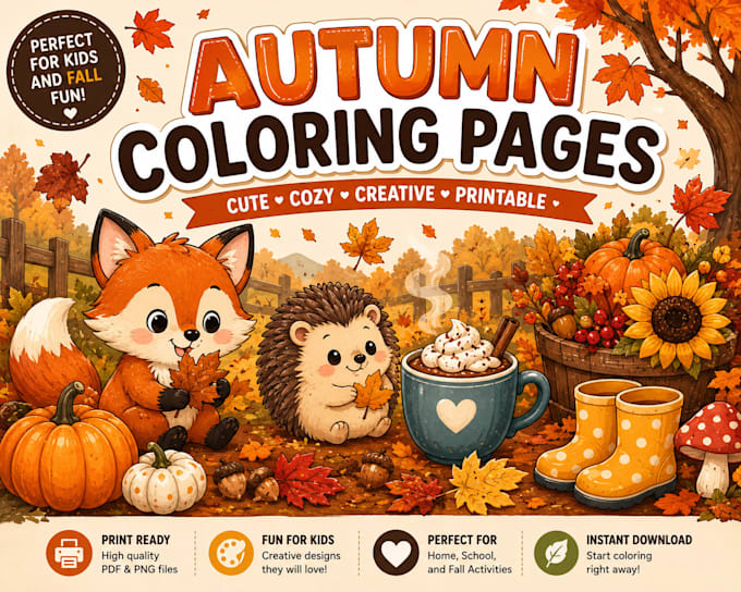 create custom printable autumn coloring pages for kids