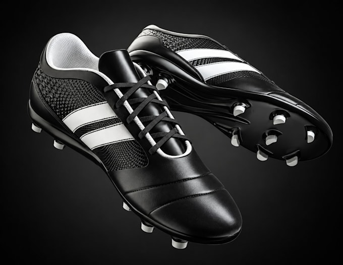 do 3d football cleat and shoe modeling with custom boot tech pack design