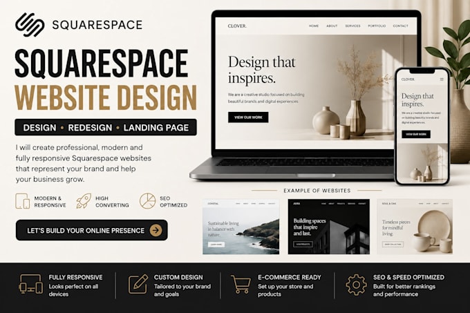 squarespace website design squarespace website redesign squarespace landing page