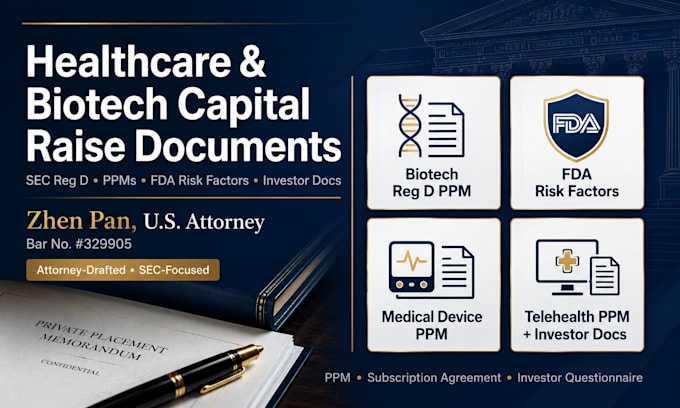 draft a compliant sec reg d ppm for your biotech startup