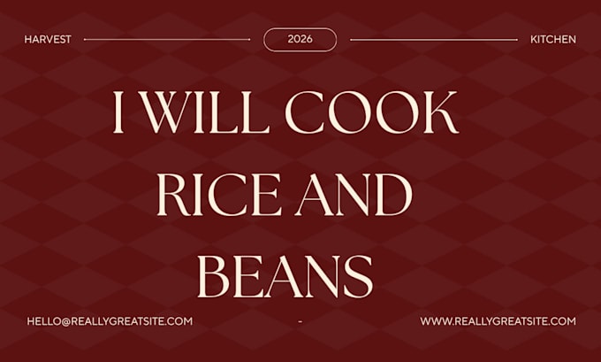 cook rice and beans for you