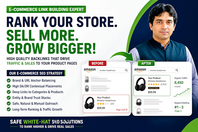 do ecommerce shopify off page seo link building for product ranking