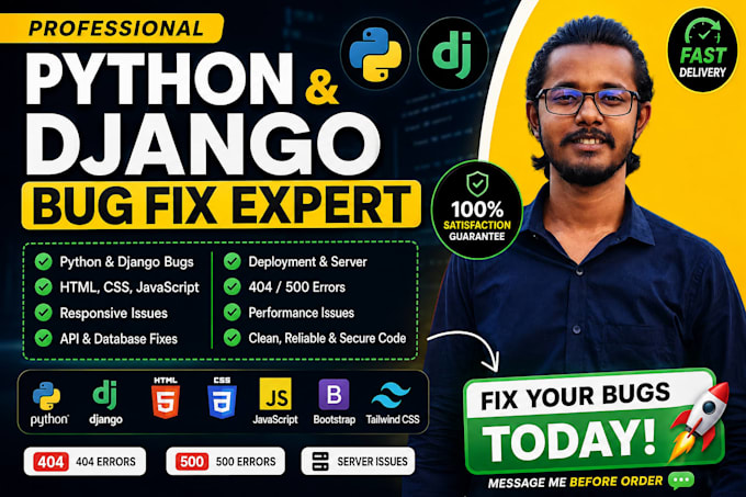 fix python and django bugs, errors, and web app issues