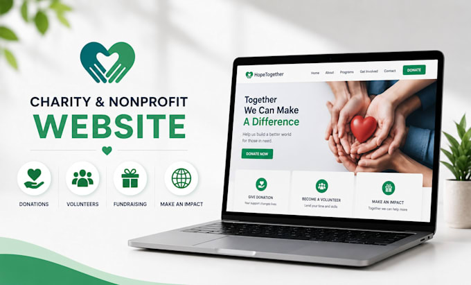 build charity nonprofit 501c3 and donation wordpress website