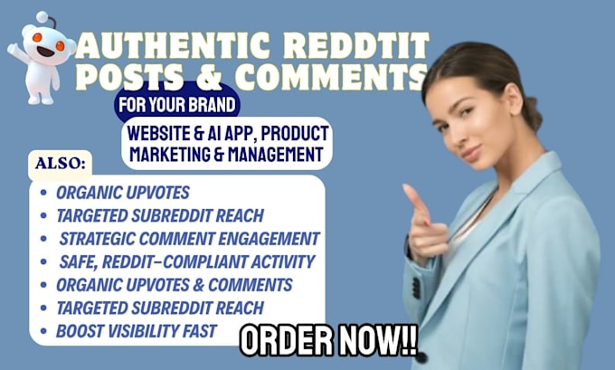 create reddit seo post and comment to promote startup brand