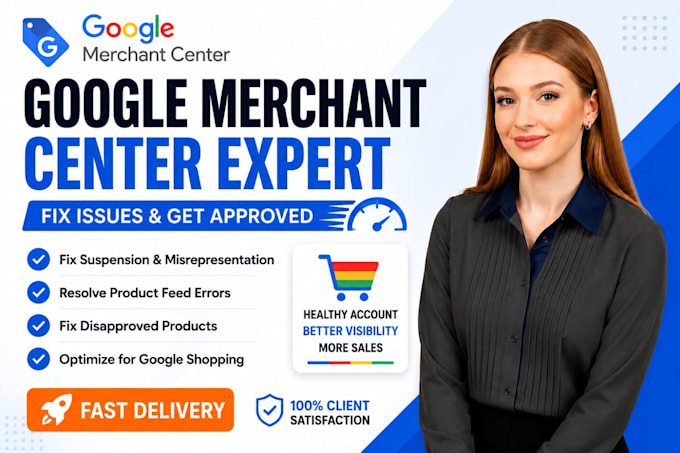 fix google merchant center suspension, misrepresentation and feed errors