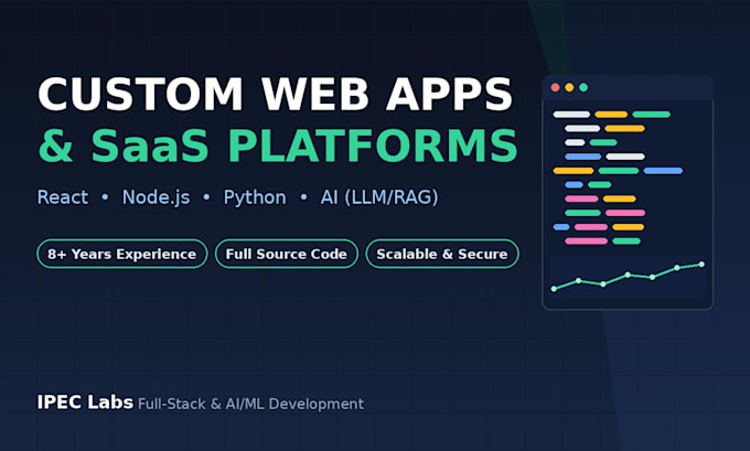 develop a custom web application or saas platform with react and node js