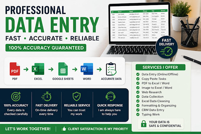 do data entry excel data entry PDF to excel copy paste