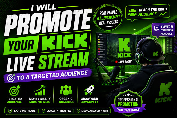 promote your kick live stream to a targeted audience