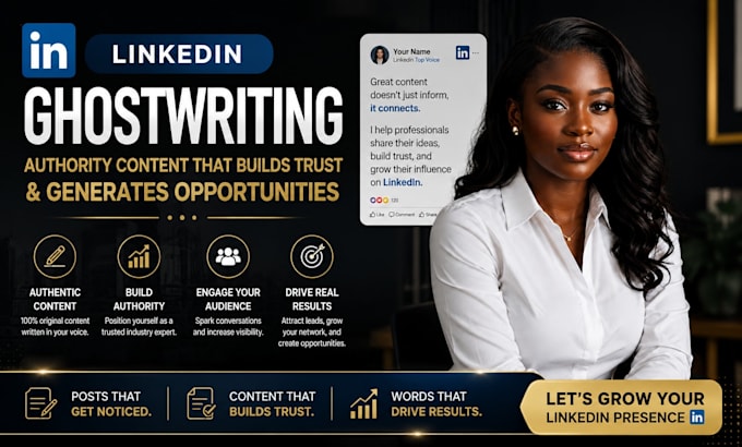 write linkedin ghostwriting posts articles and thought leadership content SEO