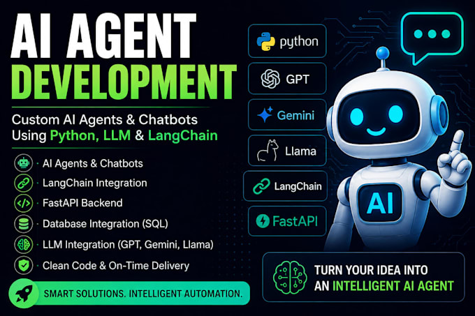 build ai agents using python , llm and langchain