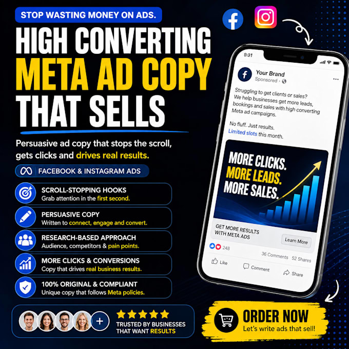 write high converting meta facebook instagram ad copy that sells