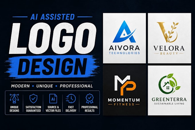 design a modern logo for your bussiness, brand or setup
