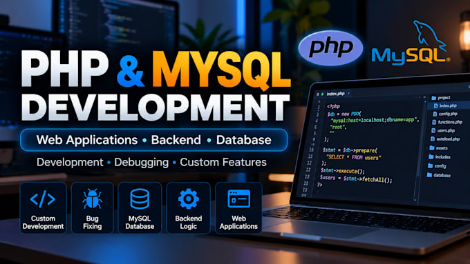 develop and debug PHP mysql web applications