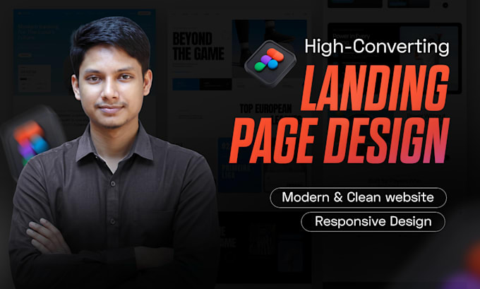 do landing page website design in figma
