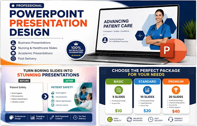 create professional nursing and healthcare powerpoint presentations