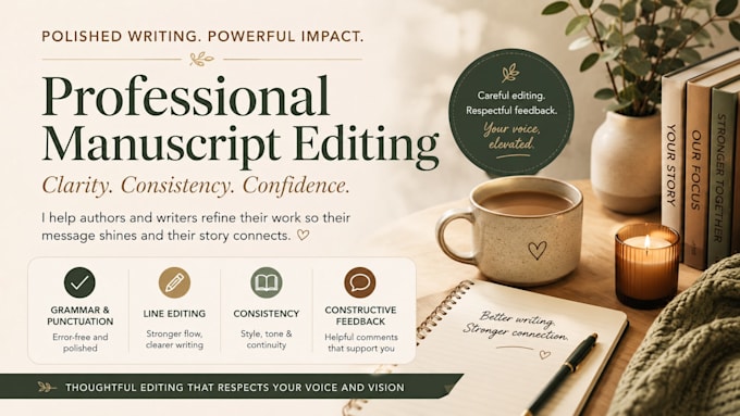 provide a line edit of your novel, book or manuscript