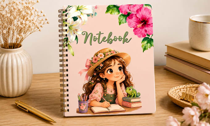 design a printable cute planner notebook, journal and to do list PDF