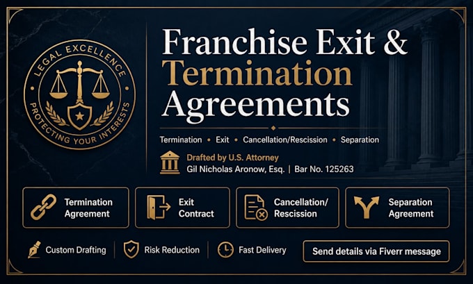 draft a legally binding franchise termination agreement