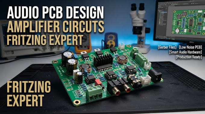 design audio pcb, amplifier circuits, fritzing and smart audio hardware