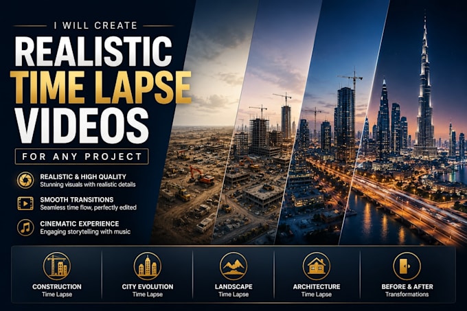 create realistic time lapse videos for any project