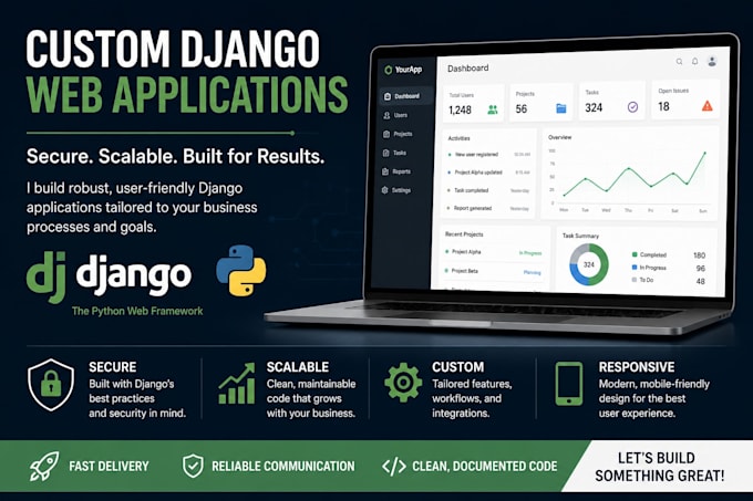 build a full stack django business web application