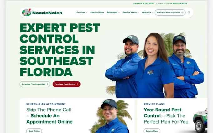 wix pest control website exterminator booking wix pest control website design