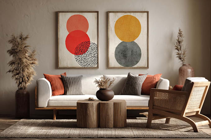 design trendy wall art or printable posters