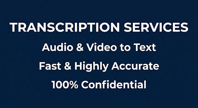 provide fast and accurate audio transcription or copy typing