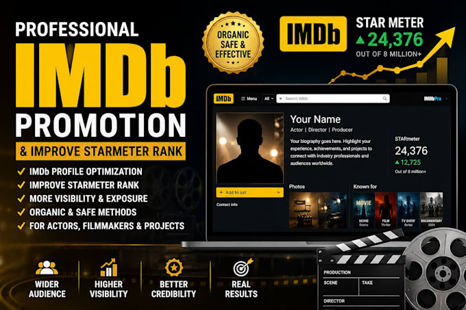 promote imdb profile and improve imdb starmeter ranking