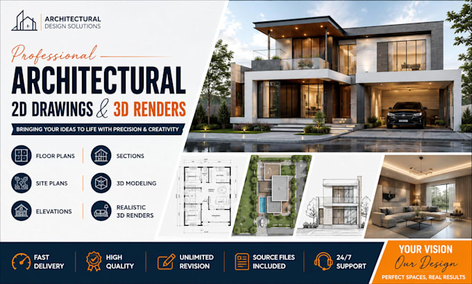 do 2d drawings and 3d realistic renders