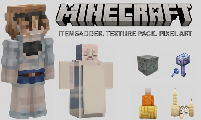 create minecraft texture pack, resource pack, pvp pack itemsadder and blockbench