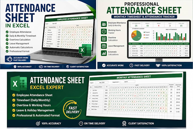 create a professional employee attendance sheet in excel