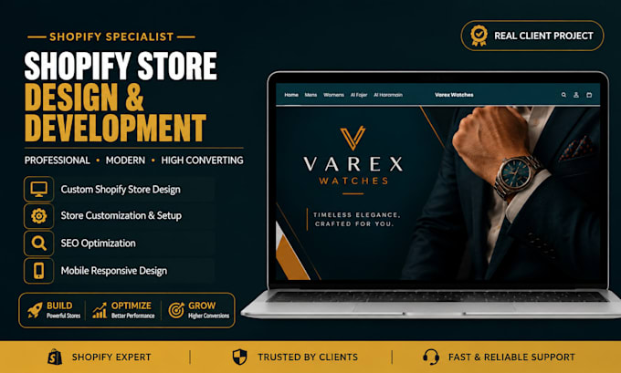design or redesign a professional shopify store