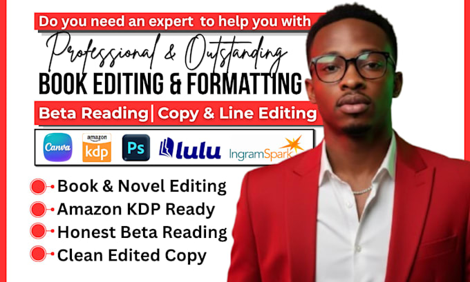 do book editing amazon KDP beta reading novel kindle ebook copy and line editing