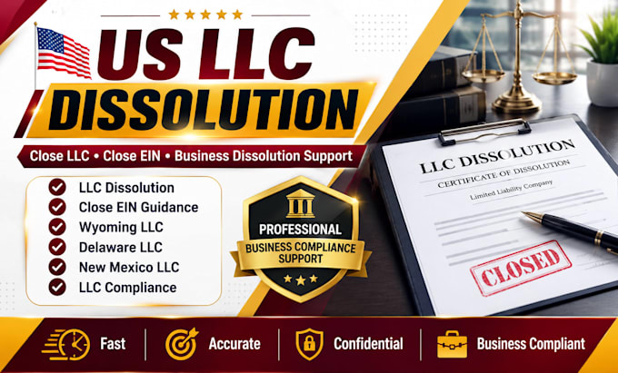 prepare us llc dissolution, close llc, ein closure and compliance support