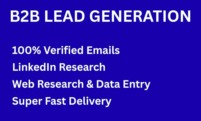 do b2b lead generation, VA, and data entry work
