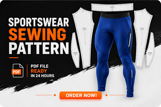 create sportswear sewing patterns with grading for activewear garments