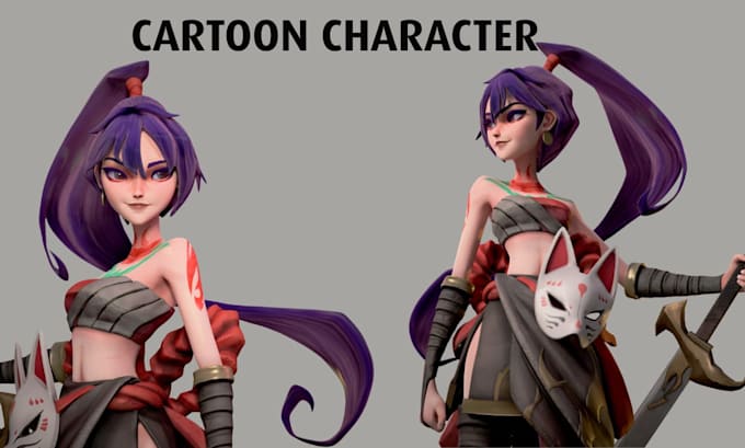 do 3d cartoon character pixar style 3d stylized character for game and animation