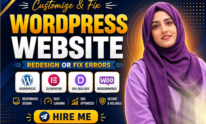 design redesign wordpress website, local business website, woocommerce website