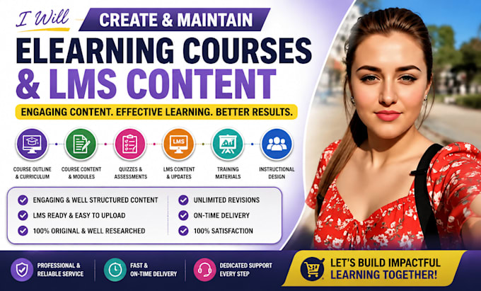 create and maintain elearning courses, lms content