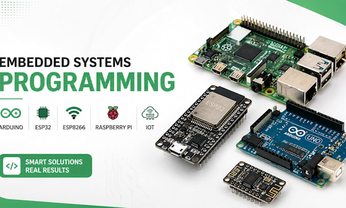 program arduino esp32, esp8266, raspberry pi, iot embedded system projects