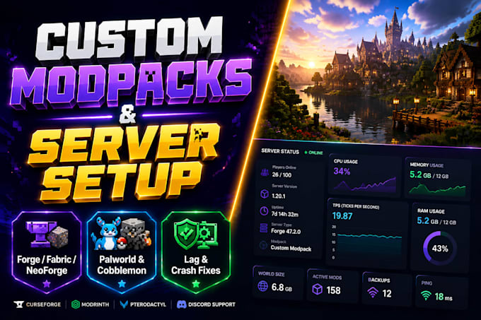 fix optimize custom minecraft modpack dungeon server setup palword nexus forge